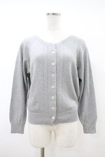 画像1: Jane Marple Dans Le Salon / Summer Yarn 2Face Cardigan M グレー H-26-10-06-1028-JM-TO-AK-ZH (1)