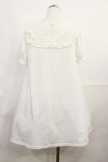 画像2: Ank Rouge / スクエアカラーカットワンピース M シロ×ピンク H-26-10-07-005-CA-OP-IG-ZH (2)