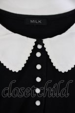 画像4: MILK / ロゼットワンピース  ブラック H-26-10-07-1009-ML-OP-AK-ZH (4)