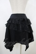 画像3: PEACE NOW / レース付きアシメスカート M 黒 H-26-10-07-1012-PU-SK-AK-ZH (3)