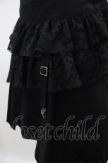 画像4: PEACE NOW / レース付きアシメスカート M 黒 H-26-10-07-1012-PU-SK-AK-ZH (4)