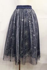 画像1: axes femme / ホロスコープ刺繍チュールスカート Free ネイビー H-26-10-07-012-AX-SK-NS-ZH (1)