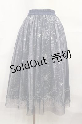 Preview of ホロスコープ刺繍チュールスカート Free ネイビー