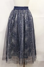 画像2: axes femme / ホロスコープ刺繍チュールスカート Free ネイビー H-26-10-07-012-AX-SK-NS-ZH (2)