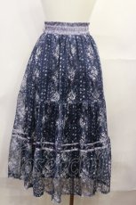 画像2: axes femme / フラワープリントレーススカート M ネイビー H-26-10-07-013-AX-SK-NS-ZH (2)