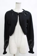 画像1: m petit by misako / AM*リボンニットボレロ S ブラック H-26-10-08-046-LO-TO-NS-ZH (1)