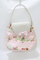 画像1: BABY,THE STARS SHINE BRIGHT / スウィーティーギンガムボーダーボストンBag  ピンク H-26-10-08-048-BA-BG-NS-ZH (1)