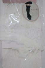 画像2: m petit by misako / TTOVKレーシーフリル 23~25cm 白 H-26-10-08-050-LO-ZA-NS-ZH (2)