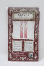 画像2: Enchantlic Enchantilly / 金魚の宝石箱オーバーニーソックス M~L シロ×アカ H-26-10-08-054-LO-ZA-OW-ZH (2)