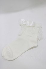 画像1: BABY,THE STARS SHINE BRIGHT / Fairy tale Herbariumクルー丈ソックス  白 H-26-10-08-055-BA-ZA-SZ-ZH (1)