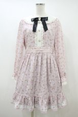 画像1: Ank Rouge / マイスウィートピアノコラボ総柄ワンピース M ピンク H-26-10-08-1028-CA-OP-SA-ZH (1)