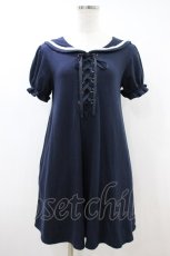 画像1: Ank Rouge / セーラーカットソーワンピース  ネイビー H-26-10-08-1033-CA-OP-SA-ZH (1)