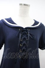 画像3: Ank Rouge / セーラーカットソーワンピース  ネイビー H-26-10-08-1033-CA-OP-SA-ZH (3)