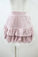 画像1: Ank Rouge / フワフワフェザーティアードスカート M ピンク H-26-10-08-1040-CA-SK-OW-ZH (1)