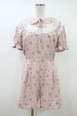 画像1: Ank Rouge / フラワーコンビネゾン M ピンク H-26-10-08-1045-CA-OP-OW-ZH (1)