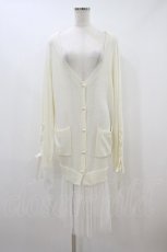 画像1: Ank Rouge / チュール切替カーディガン M オフ H-26-10-08-1051-CA-TO-AS-ZH (1)
