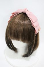 画像1: m petit by misako / NINA's/AM*NIリボンカチューシャ  ピンク H-26-10-08-1006-LO-AC-YZ-ZH (1)