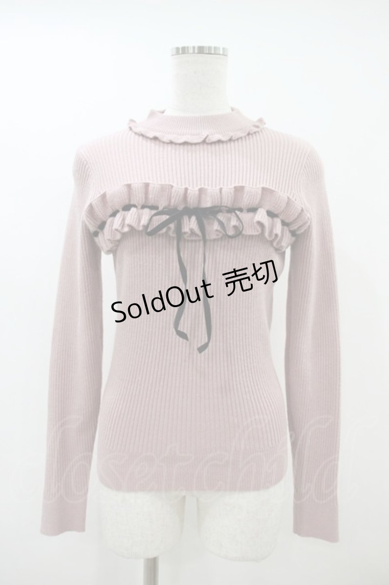 画像1: Ank Rouge / ベロアリボンタートルニット M ピンク H-26-10-08-1062-CA-TO-IG-ZH (1)