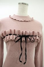 画像3: Ank Rouge / ベロアリボンタートルニット M ピンク H-26-10-08-1062-CA-TO-IG-ZH (3)