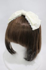 画像1: m petit by misako / ビックリボンカチューシャ  アイボリー H-26-10-08-1007-LO-AC-YZ-ZH (1)