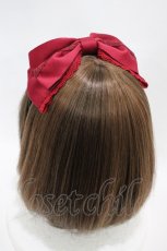 画像2: m petit by misako / ビックリボンカチューシャ  ワイン H-26-10-08-1008-LO-AC-YZ-ZH (2)