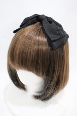 画像1: m petit by misako / ビックリボンカチューシャ  ブラック H-26-10-08-1009-LO-AC-YZ-ZH (1)