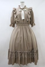 画像1: m petit by misako / NINA'SコラボAMハイショクメローワンピース L ベージュ H-26-10-08-1019-LO-OP-YZ-ZH (1)