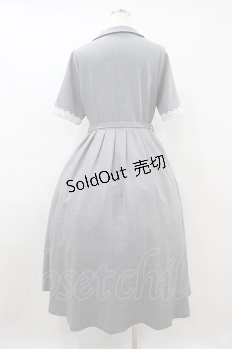 画像2: an another angelus / レースレイヤードクレリックワンピース Free グレー H-26-10-08-1021-CA-OP-YZ-ZH (2)