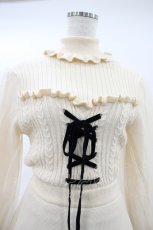 画像3: Ank Rouge / チュール切り替えニットワンピース M アイボリー H-26-10-08-1026-CA-OP-IG-ZH (3)