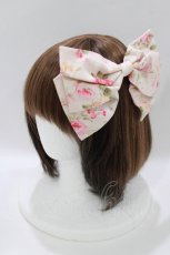 画像1: metamorphose / シフォンフリル花柄ジャンパースカートのバレッタ  ピンク H-26-10-08-059-ME-AC-IG-ZH (1)