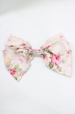画像4: metamorphose / シフォンフリル花柄ジャンパースカートのバレッタ  ピンク H-26-10-08-059-ME-AC-IG-ZH (4)