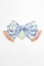 画像1: Enchantlic Enchantilly / リボンプリントブローチ  サックス H-26-10-08-068-LO-AC-IG-ZH (1)