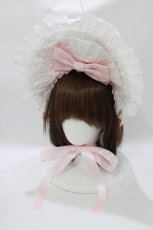 画像1: MQ LOLITA（海外ロリータブランド） / Labirinthe Doll ボンネット  ピンク H-26-10-08-080-PU-AC-NS-ZH (1)