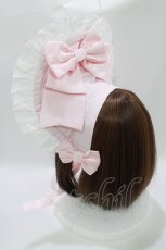 画像2: MQ LOLITA（海外ロリータブランド） / Labirinthe Doll ボンネット  ピンク H-26-10-08-080-PU-AC-NS-ZH (2)