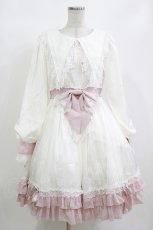 画像1: BABY,THE STARS SHINE BRIGHT / Little Kitten Luluna ストライプワンピース Free オフ白/ピンク H-26-10-08-002-BA-OP-NS-ZH (1)