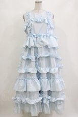 画像1: merry jenny / フリルティアードワンピース Free アイスブルー H-26-10-08-012-LO-OP-NS-ZH (1)