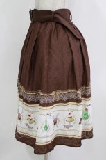 画像2: axes femme POETIQUE / レトロ喫茶ベルト付スカート M Dブラウン H-26-10-08-022-AX-SK-NS-ZH (2)