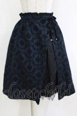 画像1: axes femme / ダマスク柄スカート M ネイビー H-26-10-09-027-AX-SK-NS-ZH (1)