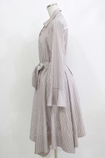 画像2: axes femme / 薔薇刺繍バイカラーワンピース M ブラウン H-26-10-09-028-AX-OP-NS-ZH (2)