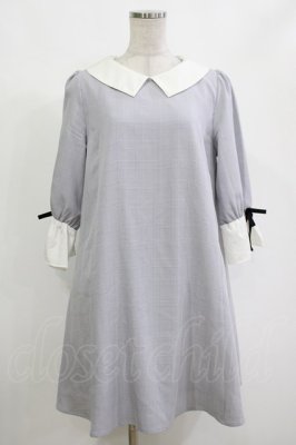 Preview of グレンチェック半袖ワンピース M グレー