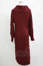 画像3: axes femme / ボタンデザインニットワンピ M ワイン H-26-10-09-034-AX-OP-NS-ZH (3)