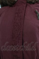 画像4: axes femme / フロント刺繍モッズコート M ワイン H-26-10-09-041-AX-CO-NS-ZH (4)