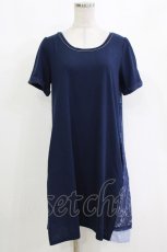 画像1: axes femme / バック切り替えカットチュニック M ネイビー H-26-10-09-052-AX-TO-NS-ZH (1)