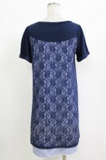 画像3: axes femme / バック切り替えカットチュニック M ネイビー H-26-10-09-052-AX-TO-NS-ZH (3)