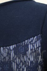 画像4: axes femme / バック切り替えカットチュニック M ネイビー H-26-10-09-052-AX-TO-NS-ZH (4)