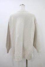 画像2: axes femme / 裾ボタンロングニットプルオーバー M オフ H-26-10-09-1037-AX-TO-NS-ZH (2)