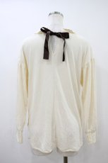 画像2: axes femme / 刺繍入シャツデザインプルオーバー M 生成り H-26-10-09-1039-AX-TO-NS-ZH (2)