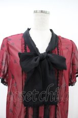 画像3: axes femme / アンティークキーモチーフブラウス M ワイン H-26-10-09-1054-AX-BL-NS-ZH (3)