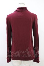 画像2: axes femme / レース切替プルオーバ－ M ワイン H-26-10-09-1055-AX-TO-NS-ZH (2)