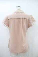 画像2: axes femme / お花刺繍ブラウス M ピンク/ベージュ H-26-10-09-1057-AX-BL-NS-ZH (2)